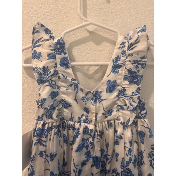 Marmellata Girls Blue Floral Ruffle Dress Size 18 Months - Picture 6 of 7